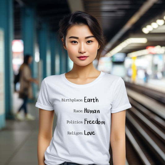 Birthplace Earth Black Font Women's Relaxed T-Shirt